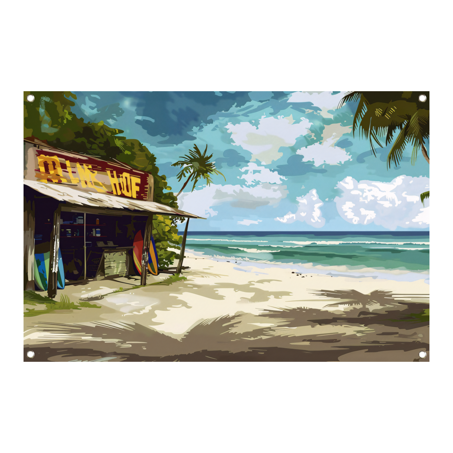 Surfparadijs aan het azuur tuinposter