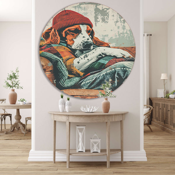 Beagle in Deken op Fauteuil forex muurcirkel