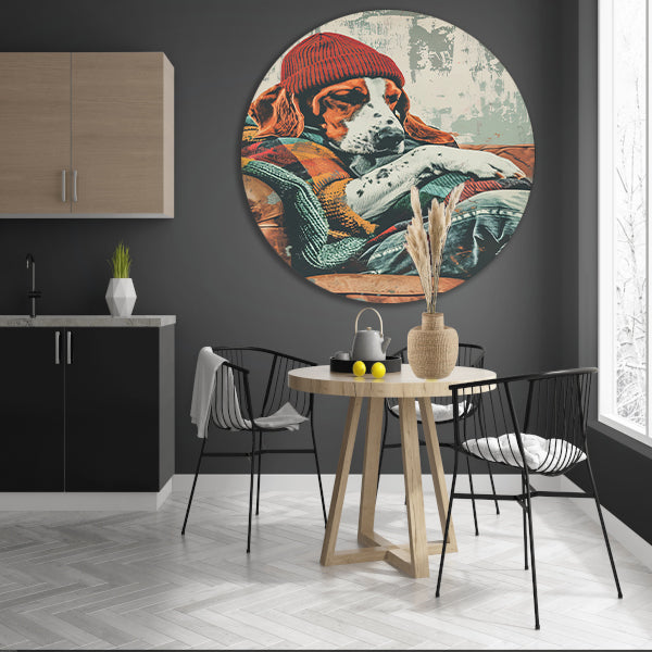 Beagle in Deken op Fauteuil forex muurcirkel