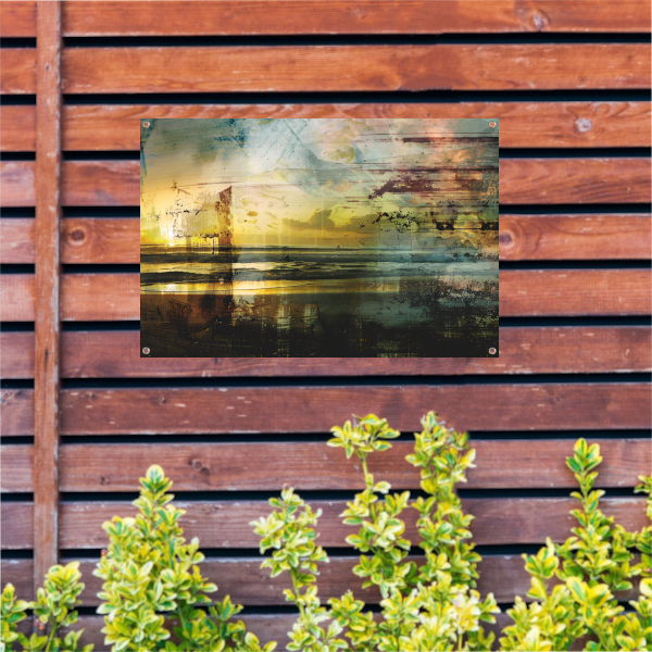 Zonsondergang Boven Water tuinposter