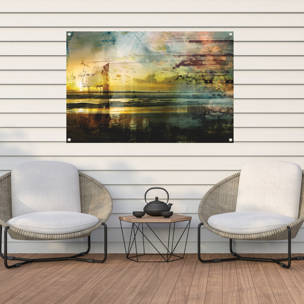Zonsondergang Boven Water tuinposter