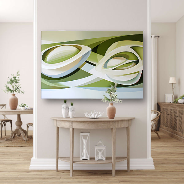 Abstracte kunst van een tulp in moderne stijl acrylglas