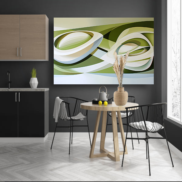 Abstracte kunst van een tulp in moderne stijl acrylglas