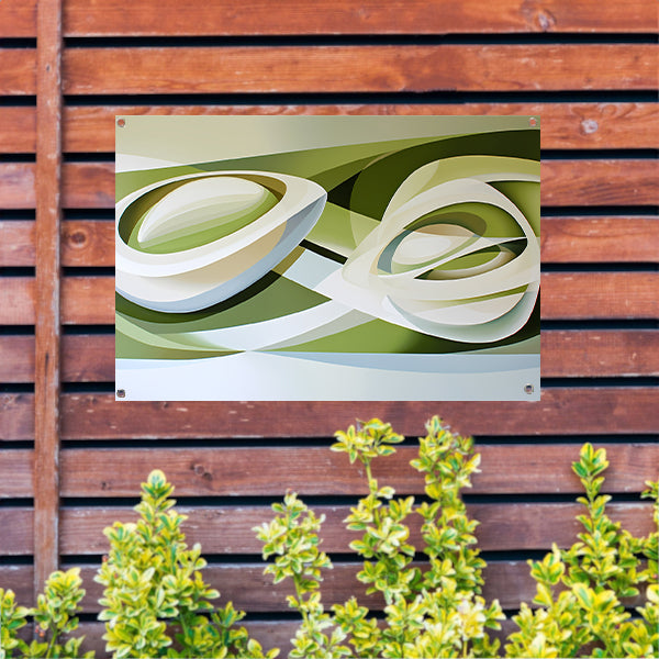 Abstracte kunst van een tulp in moderne stijl tuinposter