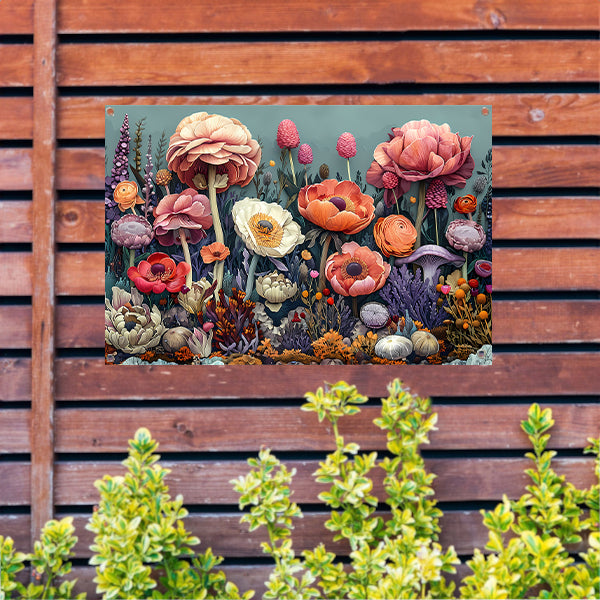 Zonnebloemen in Vaas tuinposter