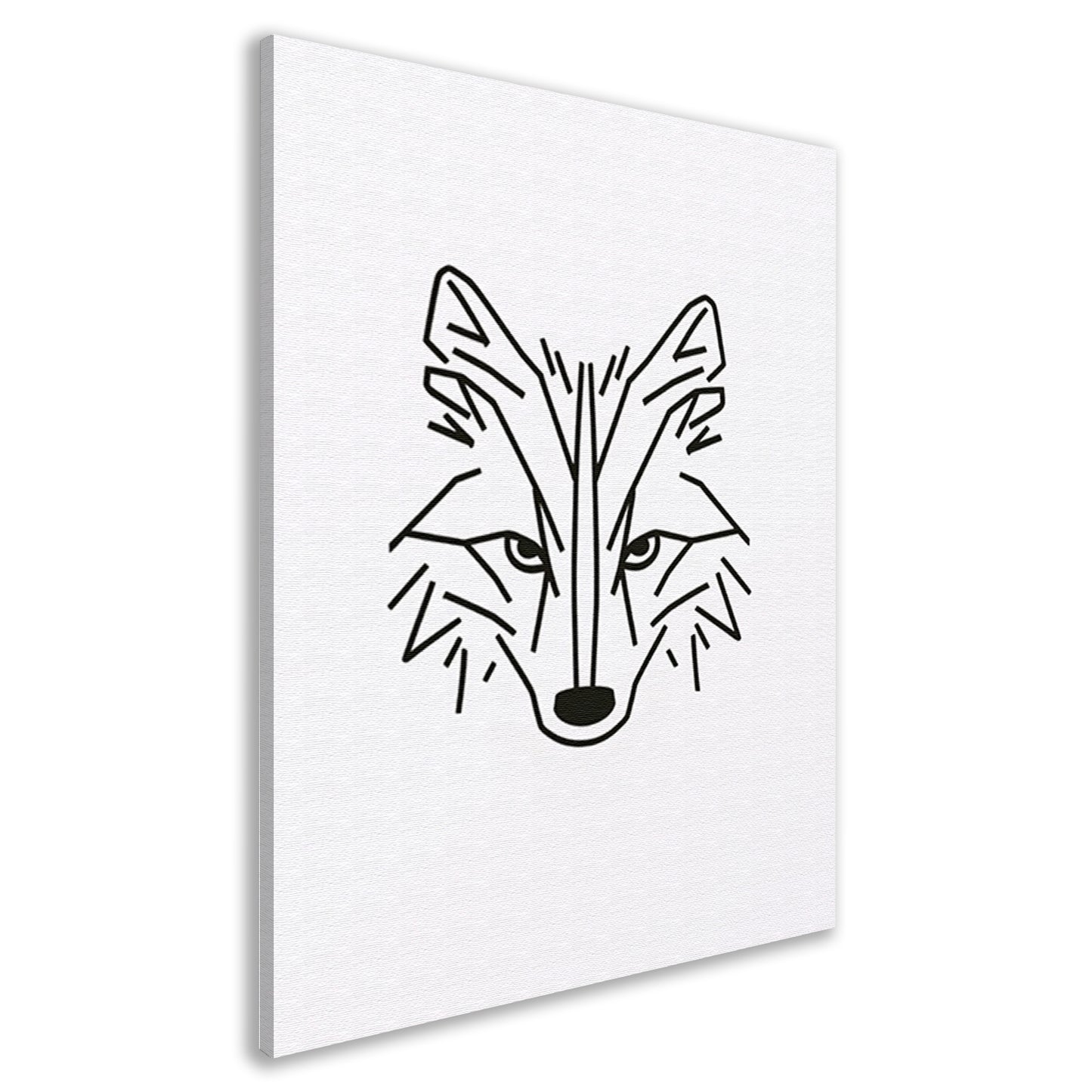 Minimalistische Abstracte Vos Line Art canvas