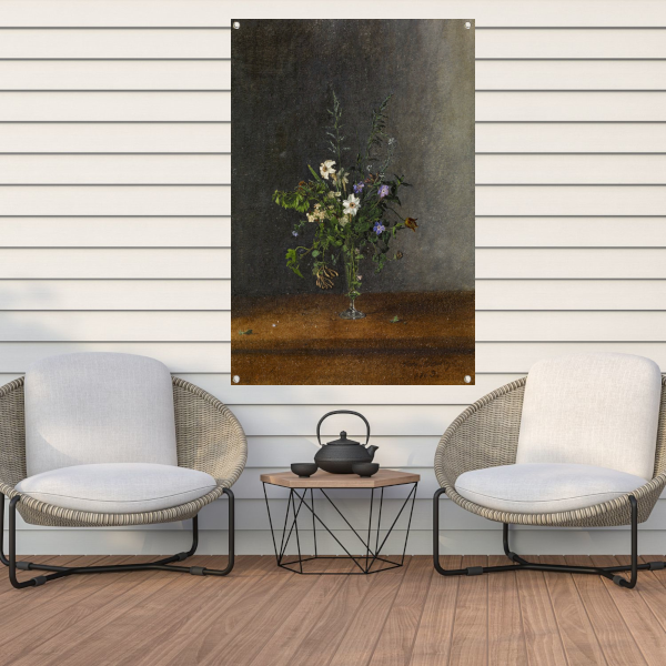 Vaas met bloemen - Léon Bonvin tuinposter