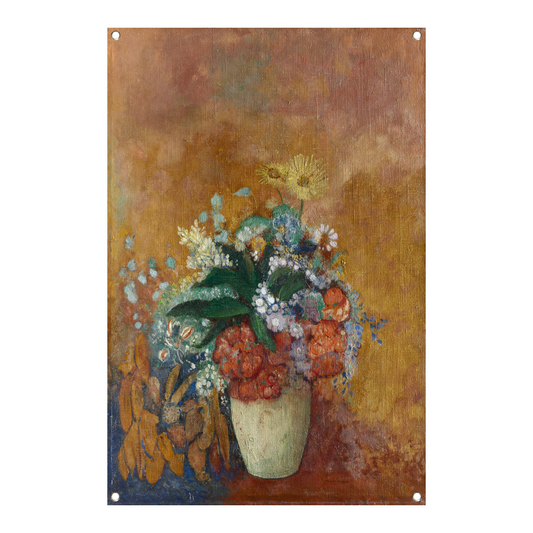 Vaas met bloemen - Odilon Redon tuinposter