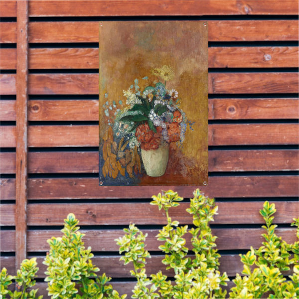 Vaas met bloemen - Odilon Redon tuinposter