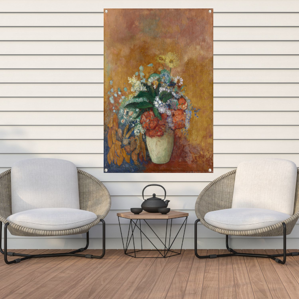 Vaas met bloemen - Odilon Redon tuinposter