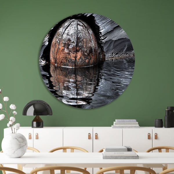 Verroeste kogel in reflecterend water forex muurcirkel