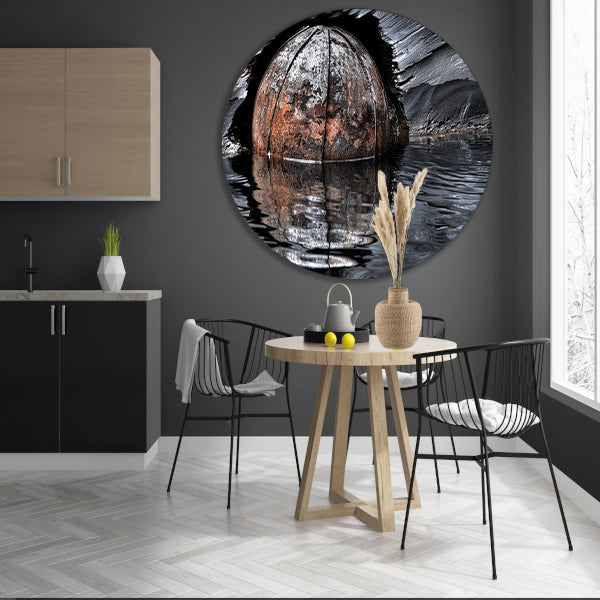 Verroeste kogel in reflecterend water forex muurcirkel