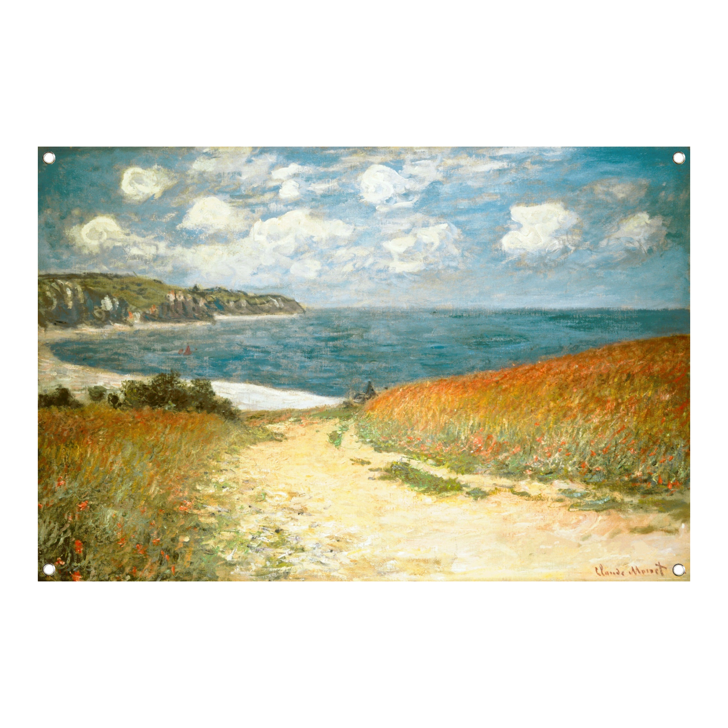 Pad in de tarwe bij Pourville - Claude Monet tuinposter