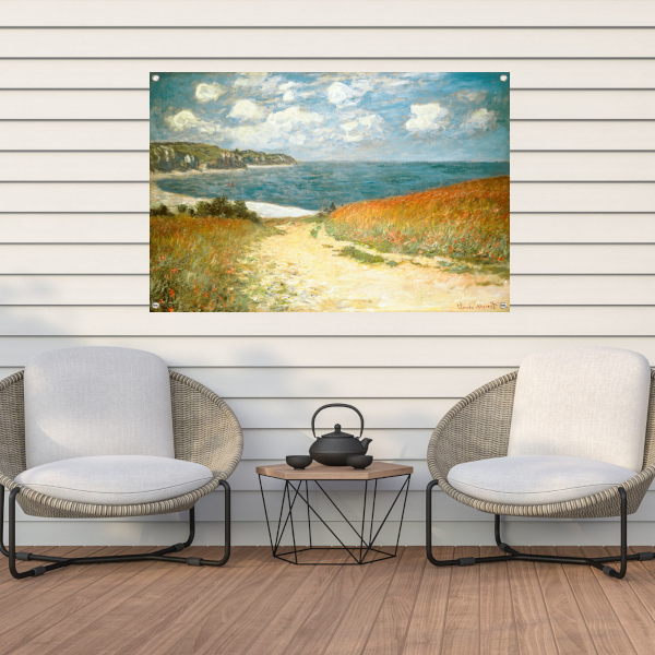 Pad in de tarwe bij Pourville - Claude Monet tuinposter