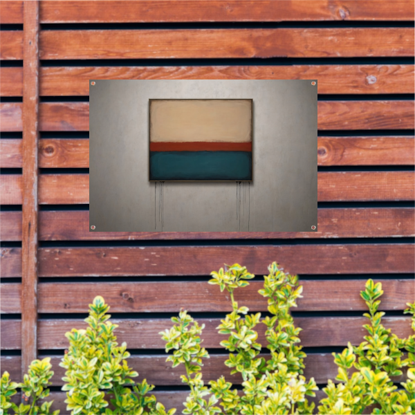 Abstracte Horizonten met Druppelend Effect tuinposter