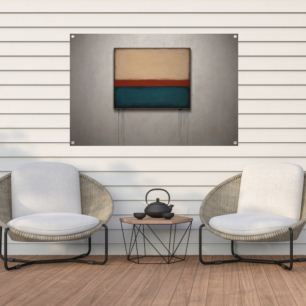 Abstracte Horizonten met Druppelend Effect tuinposter