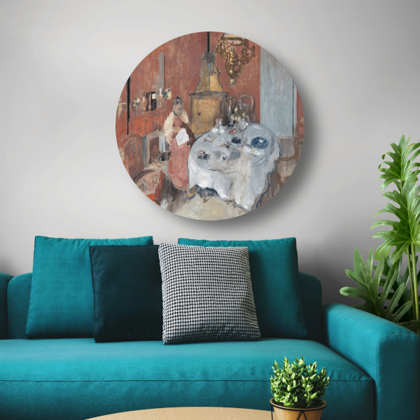 De eetkamer - Edouard Vuillard aluminium muurcirkel