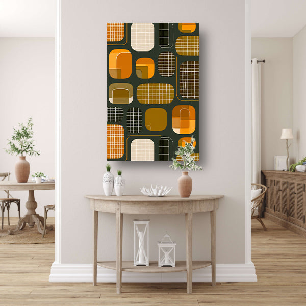 Abstract Retro Vormen en Lijnen poster