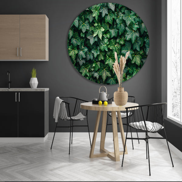 Minimalistisch klimop aluminium muurcirkel