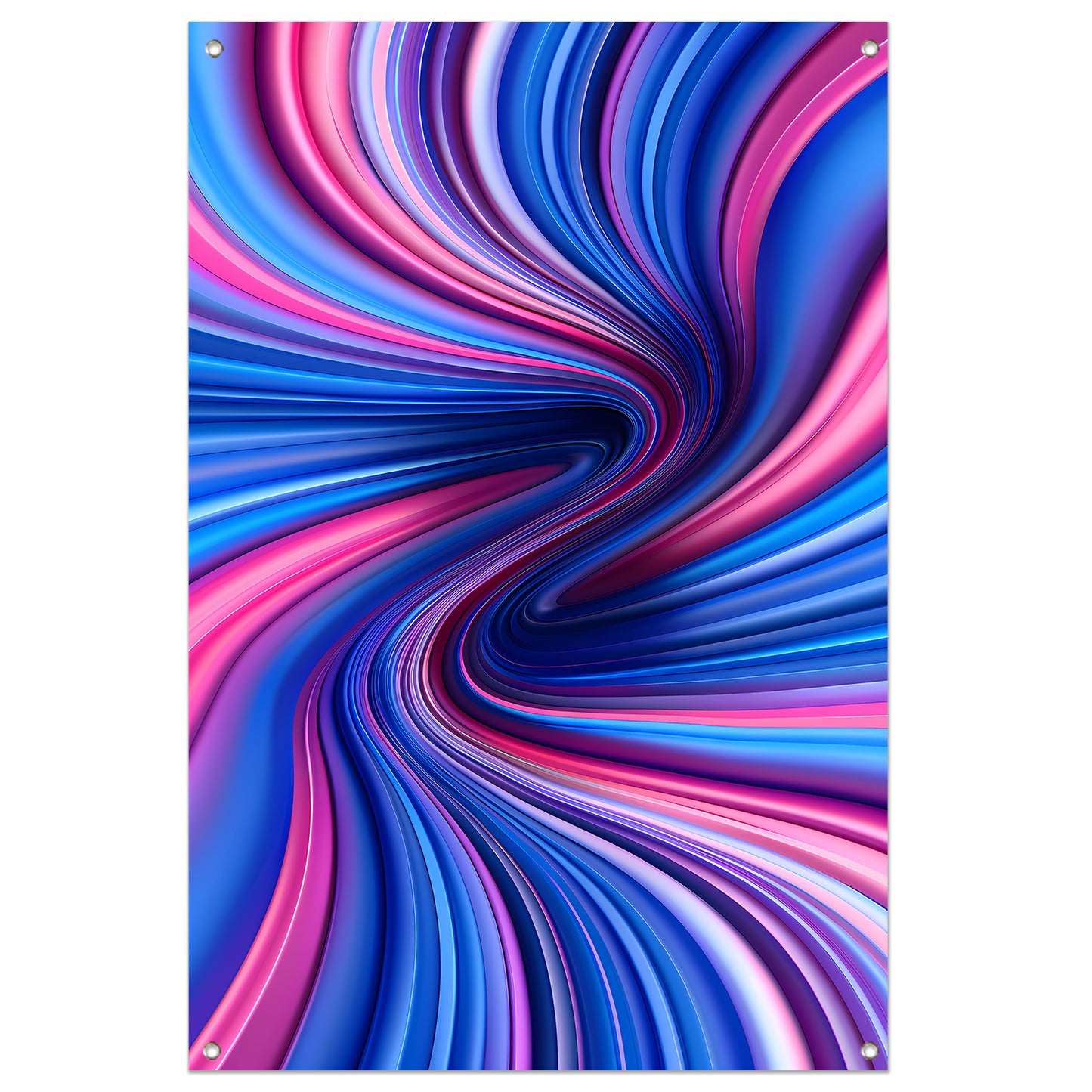 Abstract Kleurenwerveling in Roze, Blauw en Paars tuinposter