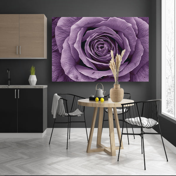 Surrealistische paarse roos met gedetailleerde blaadjes acrylglas