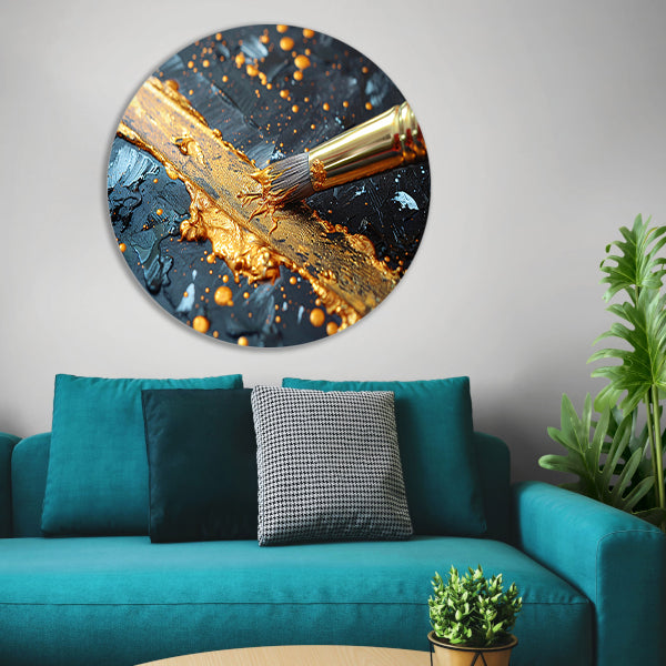 Gouden Lijn Abstractie forex muurcirkel