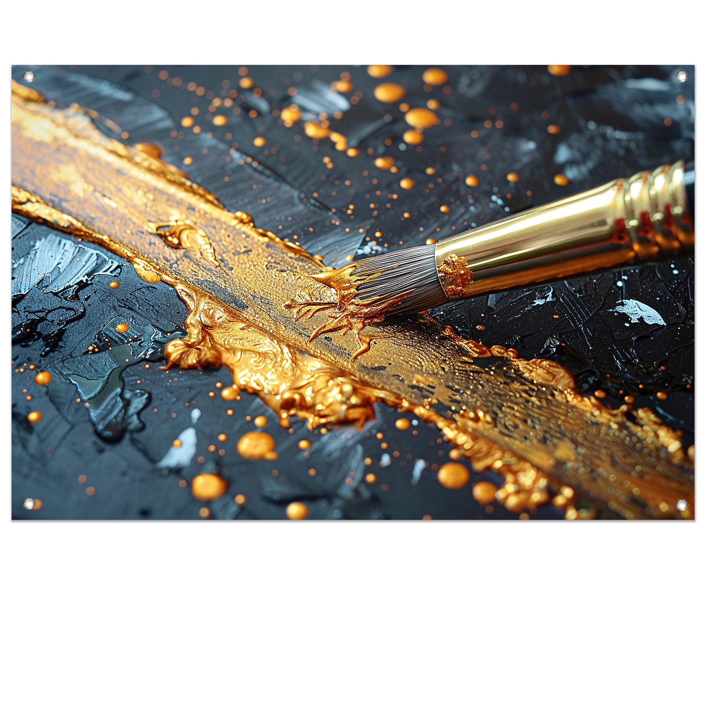 Gouden Lijn Abstractie tuinposter