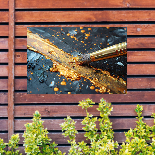 Gouden Lijn Abstractie tuinposter