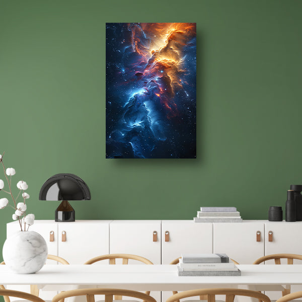 Nevel in Kosmische Verfstroken canvas