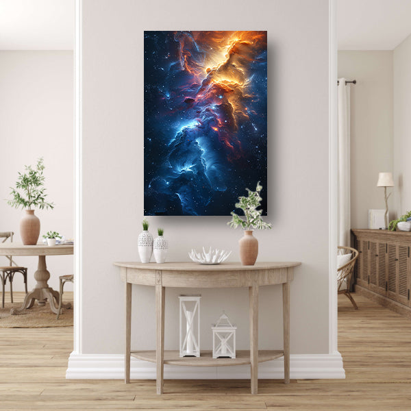 Nevel in Kosmische Verfstroken canvas