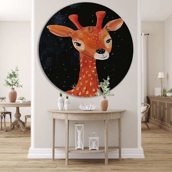 Abstract giraf onder de sterrenhemel forex muurcirkel