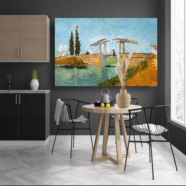 De ophaalbrug - Vincent van Gogh canvas met baklijst