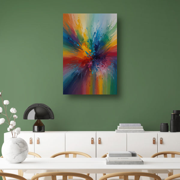 Dynamische Kleurexplosie in Abstracte Kunst canvas