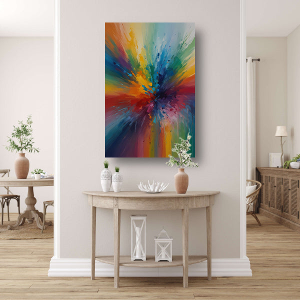 Dynamische Kleurexplosie in Abstracte Kunst canvas
