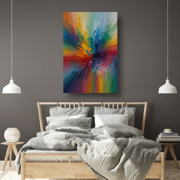 Dynamische Kleurexplosie in Abstracte Kunst canvas