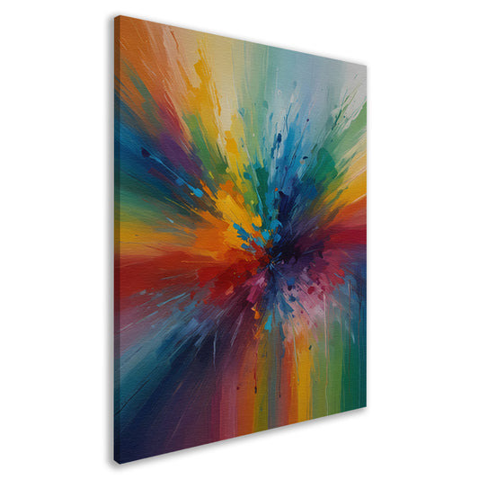Dynamische Kleurexplosie in Abstracte Kunst canvas