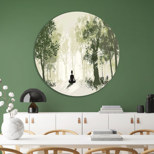 Meditatie onder de bosbomen forex muurcirkel
