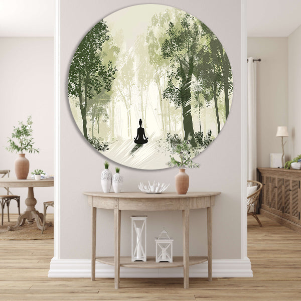 Meditatie onder de bosbomen forex muurcirkel