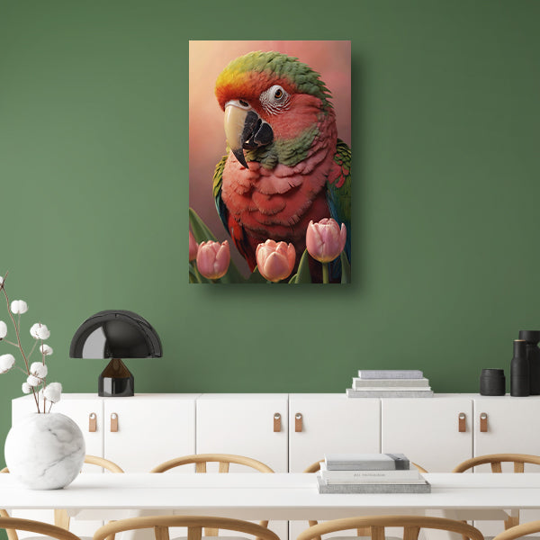 Harmonieuze Ontmoeting van Flora en Fauna canvas