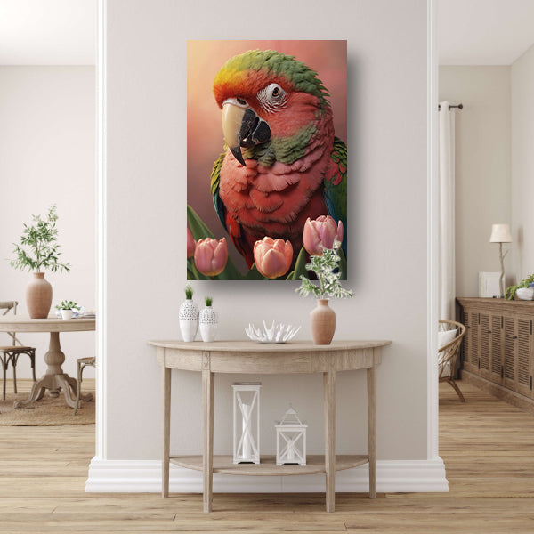 Harmonieuze Ontmoeting van Flora en Fauna canvas