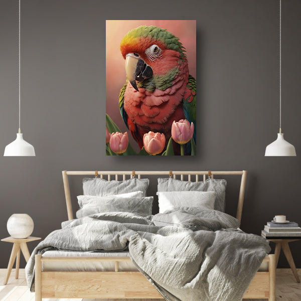 Harmonieuze Ontmoeting van Flora en Fauna canvas