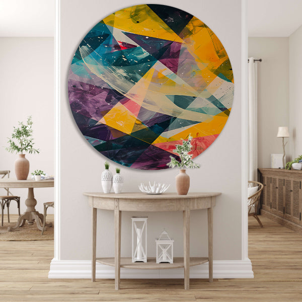 Abstract Expressie met Levendige Kleuren forex muurcirkel