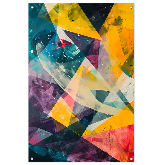 Abstract Expressie met Levendige Kleuren tuinposter