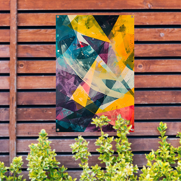 Abstract Expressie met Levendige Kleuren tuinposter