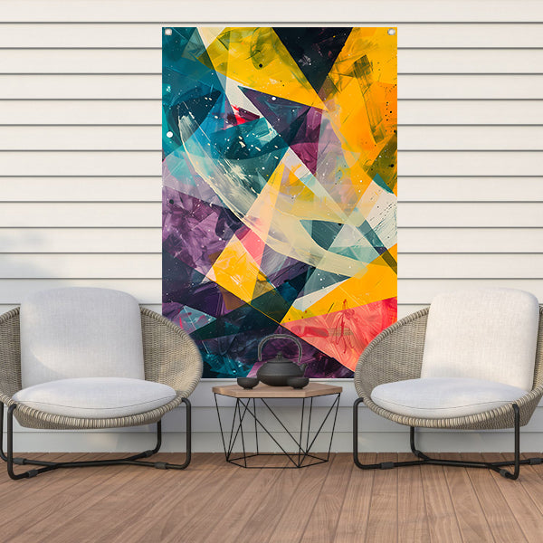 Abstract Expressie met Levendige Kleuren tuinposter