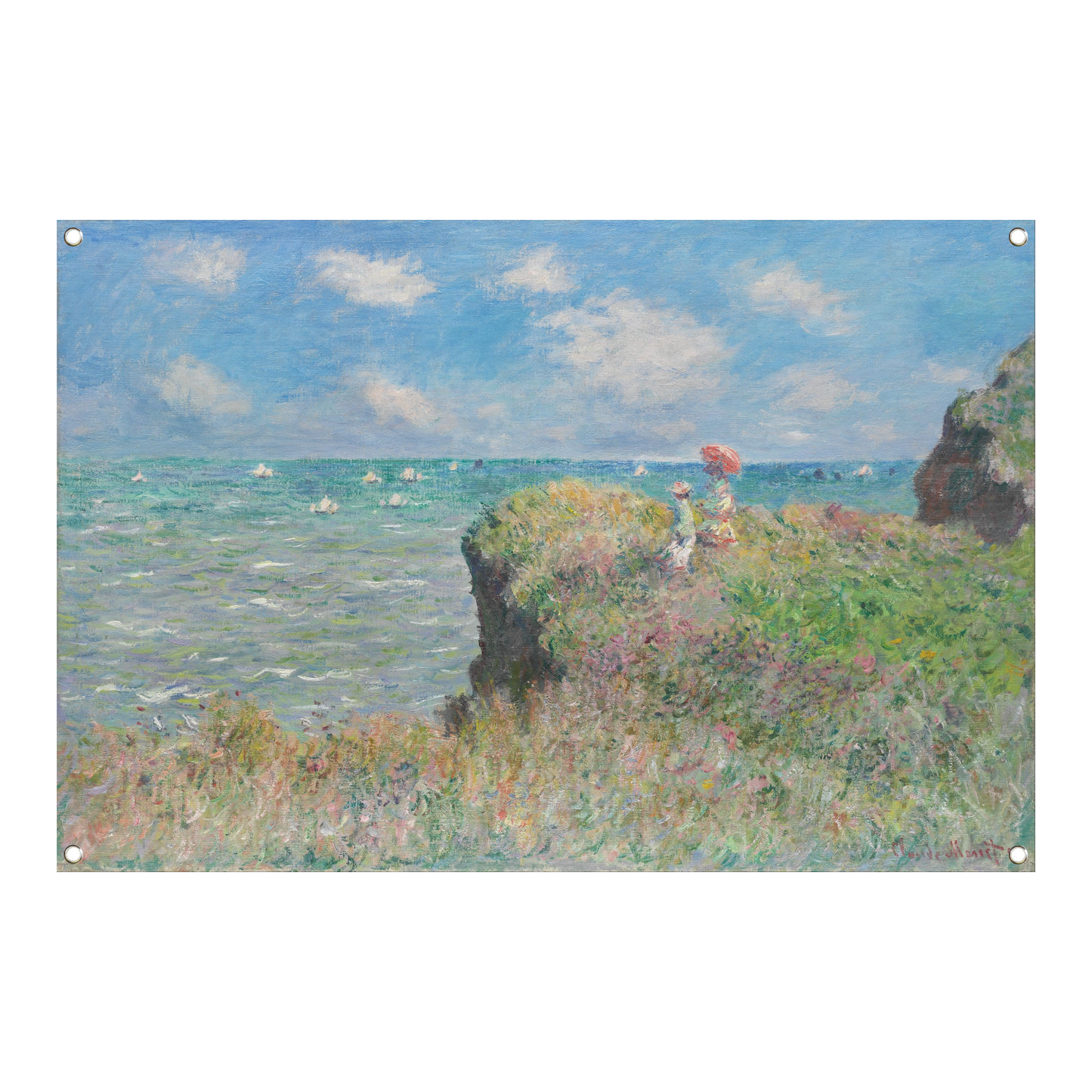 Kliffenwandeling bij Pourville - Claude Monet tuinposter