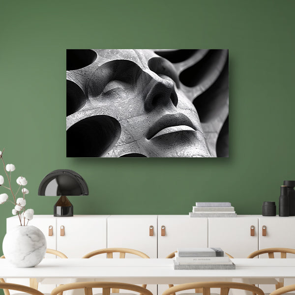 Abstract Buste in Schaduw en Licht canvas