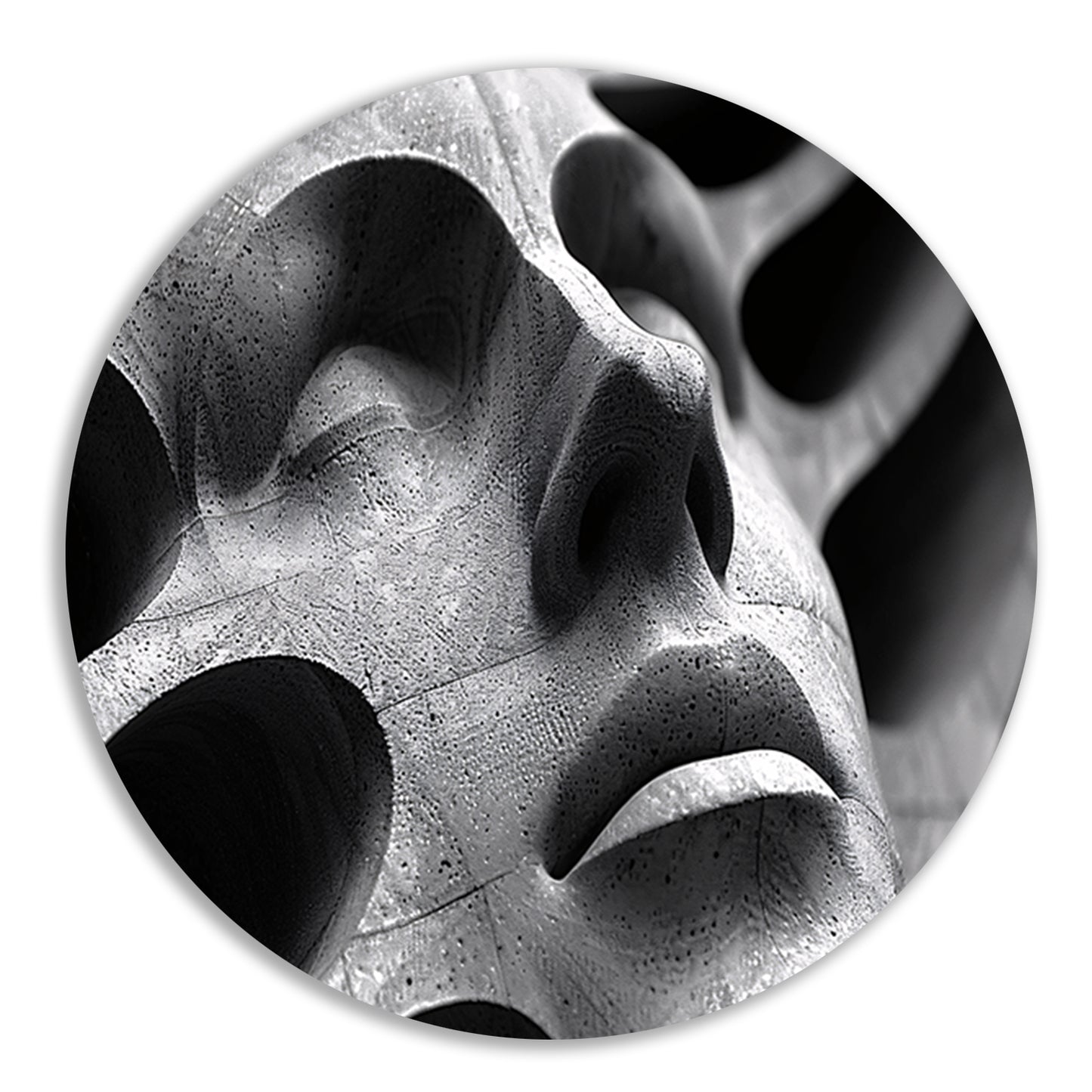 Abstract Buste in Schaduw en Licht forex muurcirkel