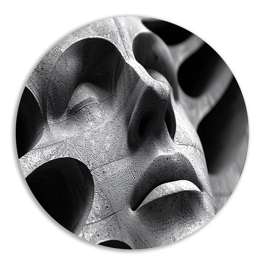 Abstract Buste in Schaduw en Licht forex muurcirkel