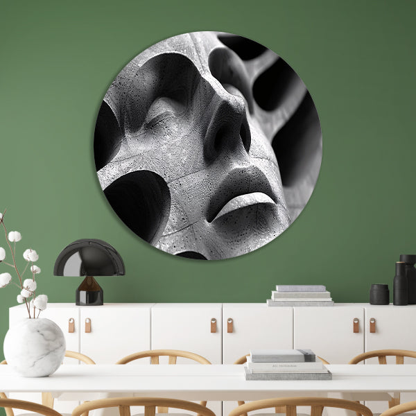 Abstract Buste in Schaduw en Licht forex muurcirkel